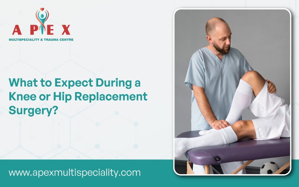 Orthopedic surgeon explaining joint replacement process